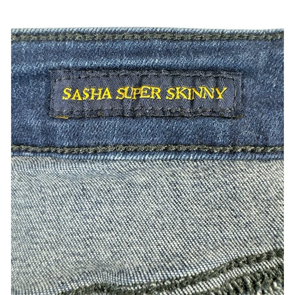 Lucy Brand Sasha Super Skinny Jeans - Dark Wash, Mid-Rise Stretch Denim, 2/26 - Picture 14 of 16